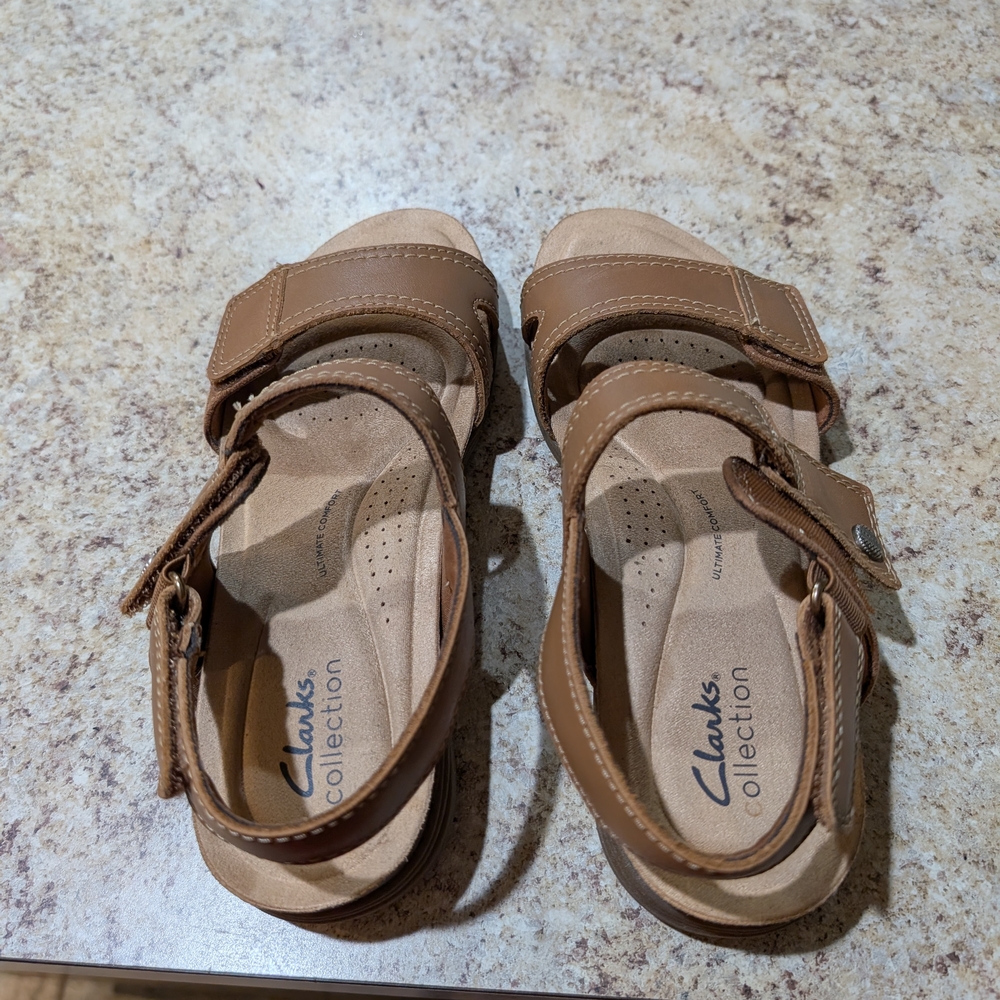 Clarks Kids Brown Sandals